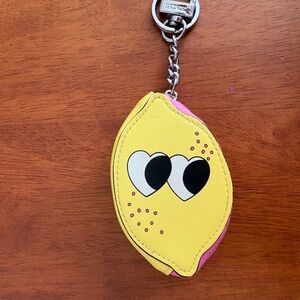 *Limited edition* PINK Victoria’s Secret Yellow Lemon Keychain Coin Purse